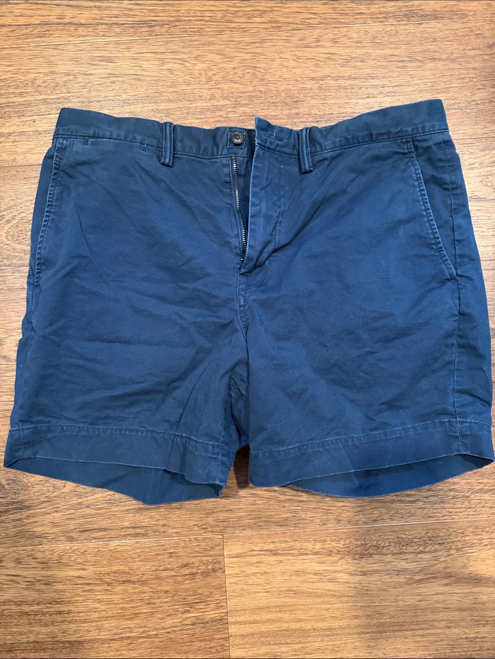 Polo by Ralph Lauren Navy Flat-Front Cotton Shorts